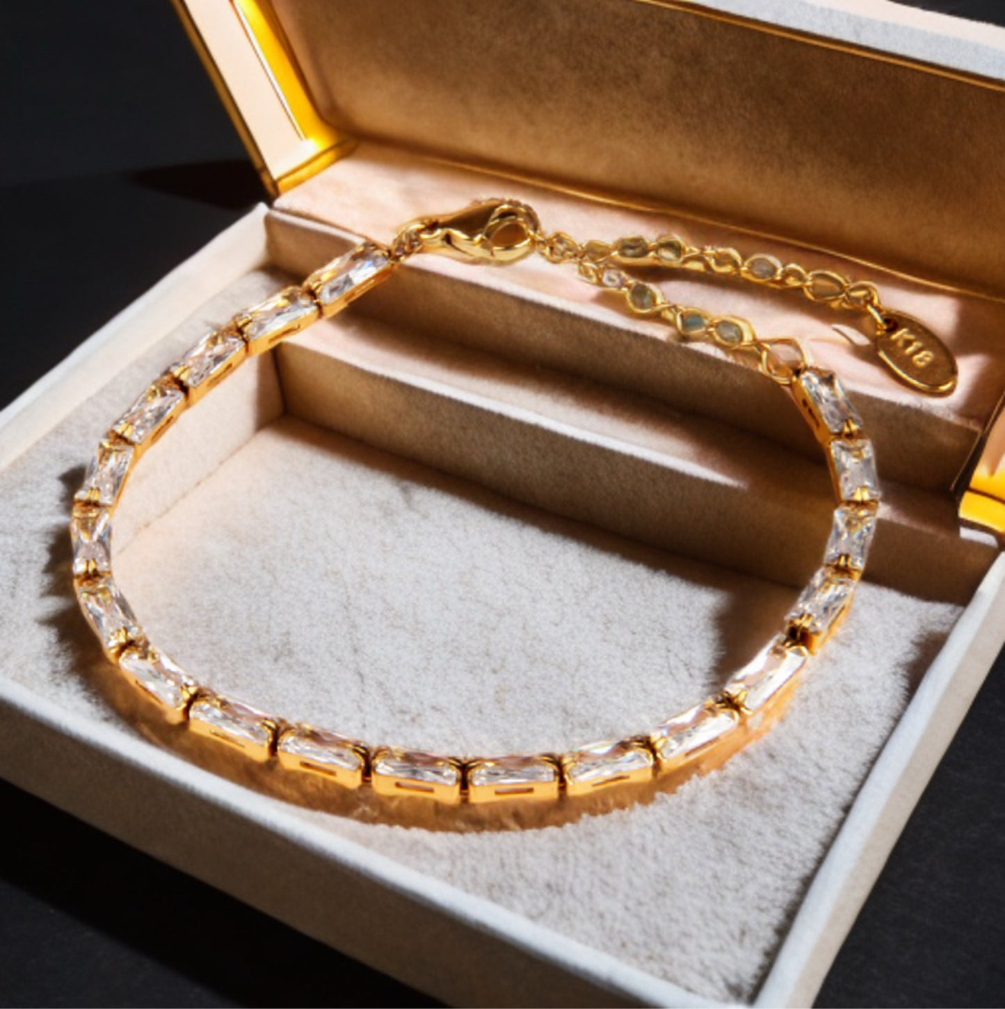 Golden Radiance Tennis Bracelet